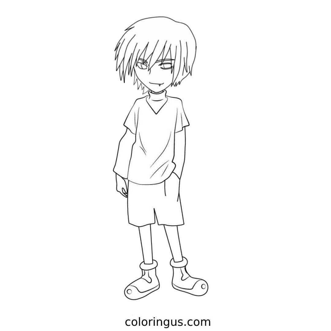 Cool Anime Coloring Page