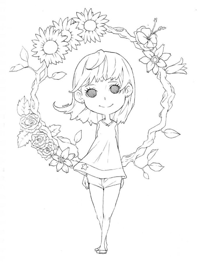 Coraline Kawaii Coloring Page