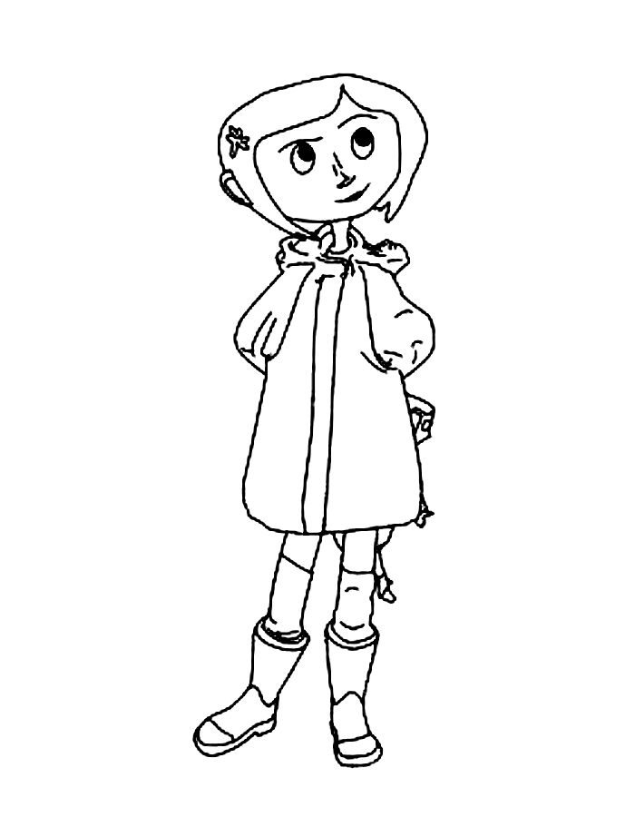 Coraline Line Art Coloring Page