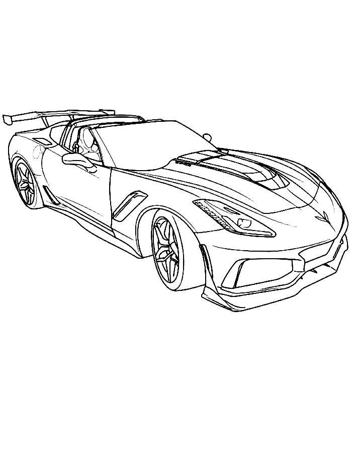 Printable Corvette Coloring Page
