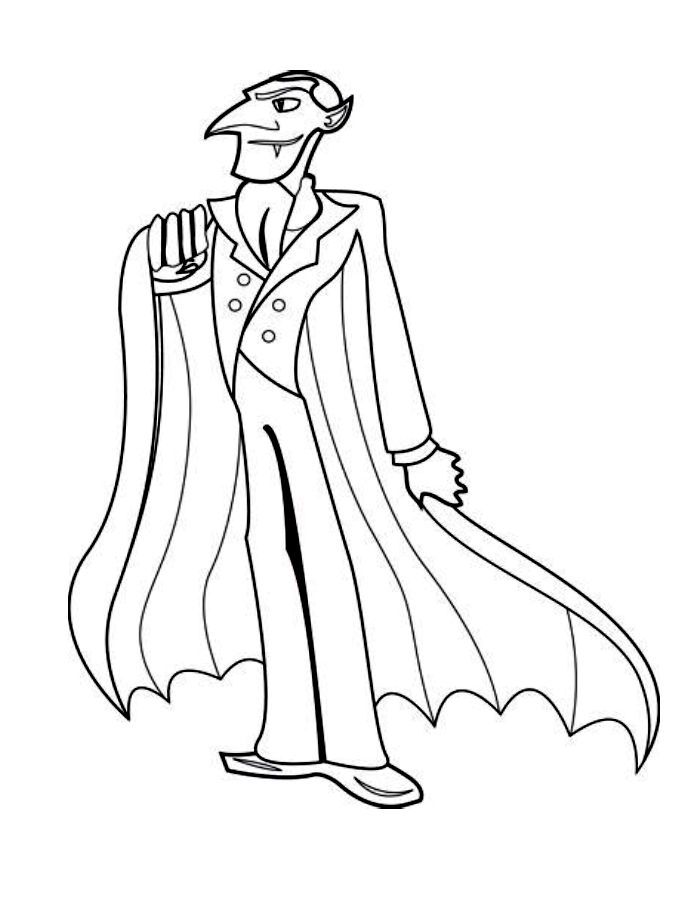 Count Dracula Coloring Page