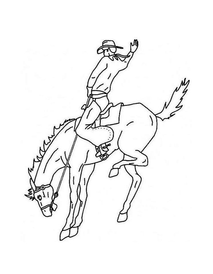 Cowboy Pictures To Color Coloring Page