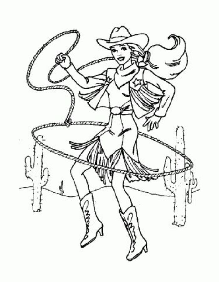 Cowgirl  coloring page