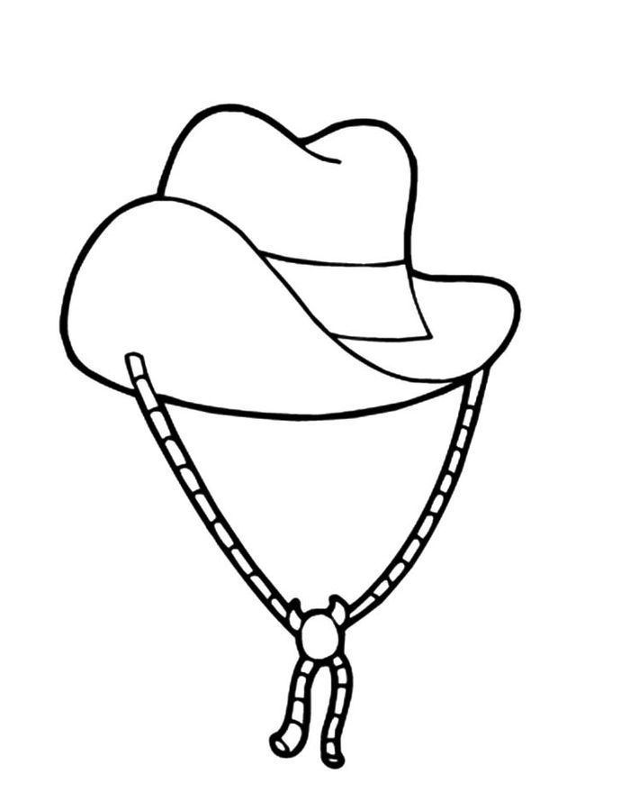 Cowgirl Hat Coloring Page