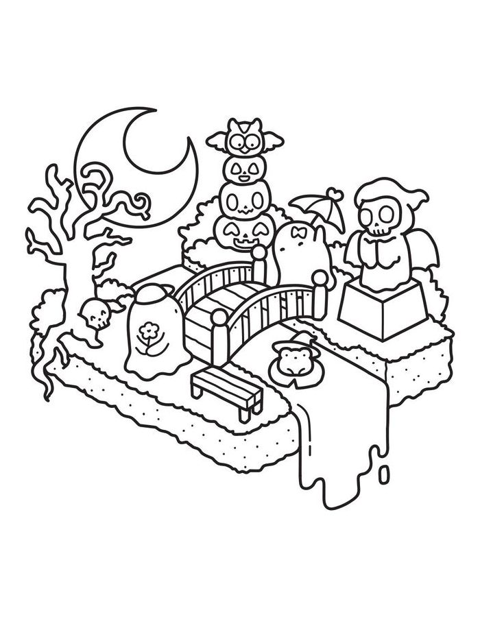 Cozy Outline Coloring Page