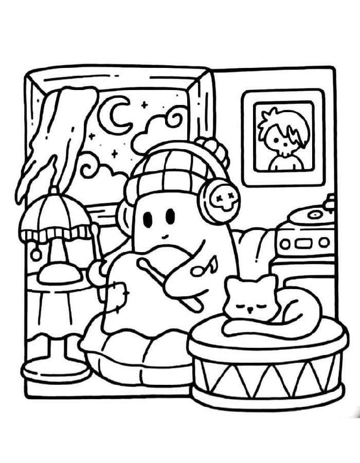 Cozy Pdf Coloring Page