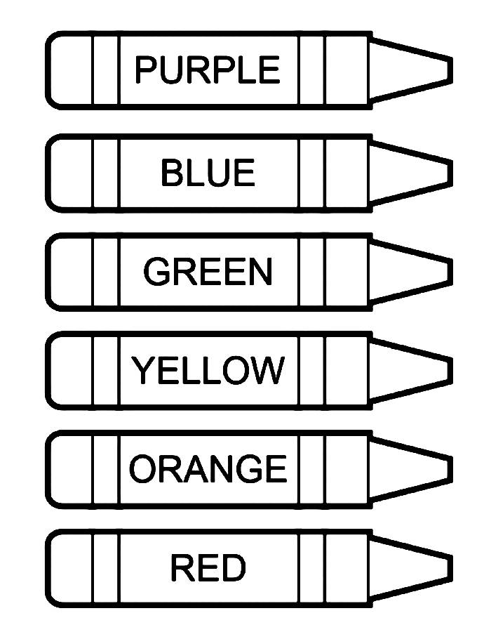 Crayon Coloring Page