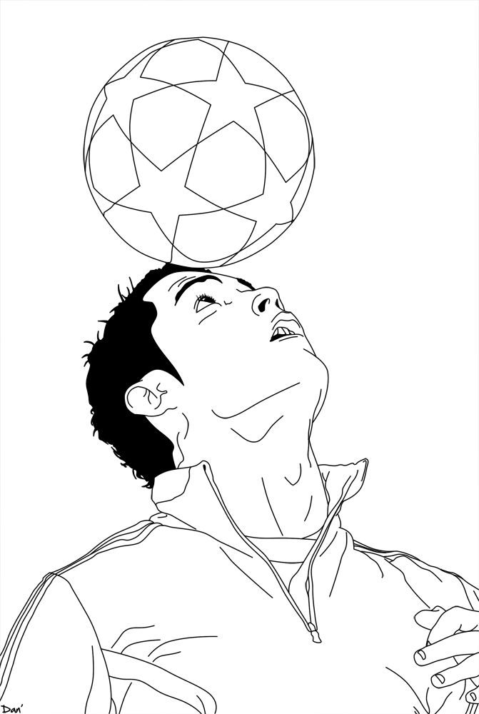 Cristiano Ronaldo coloring page