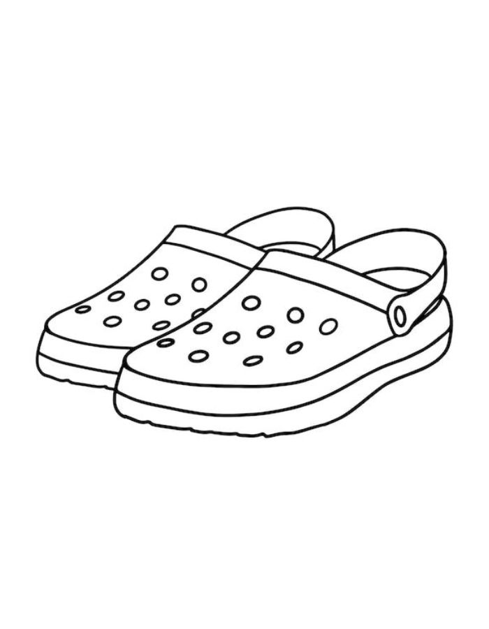Crocs On A White Background