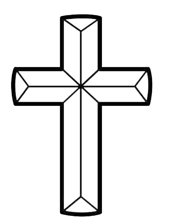 Cross Easter Coloring Page