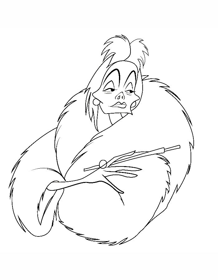 Cruella De Vil Coloring Page