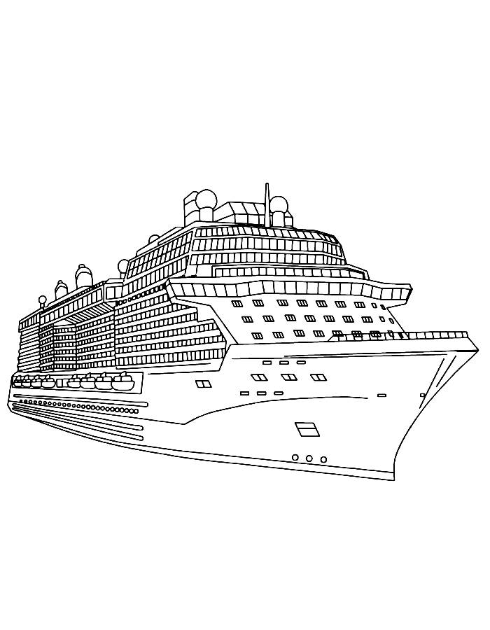 Cruise Ship Drawing