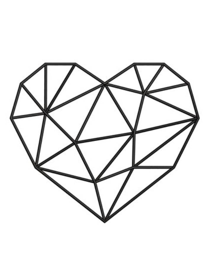 Crystal Outline Coloring Page