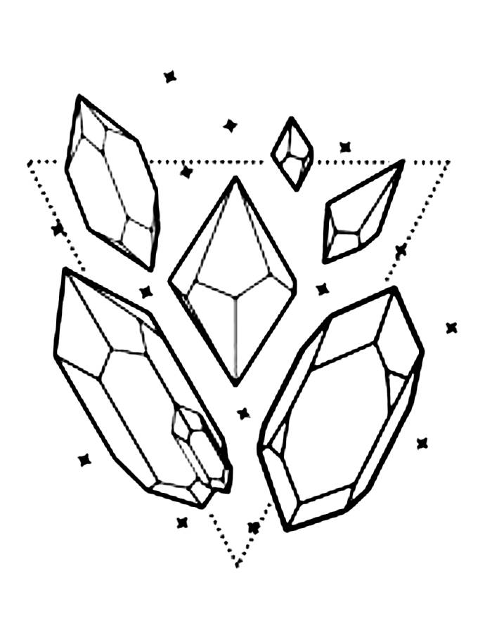 Crystal Printable Coloring Page