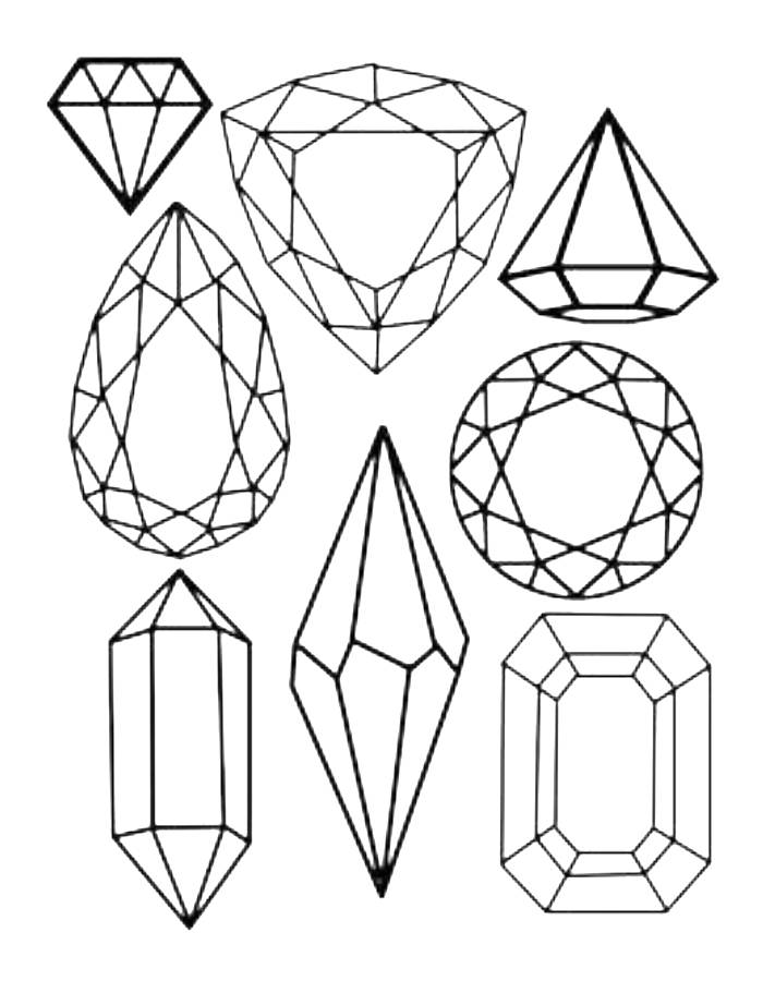 Crystal Template Coloring Page