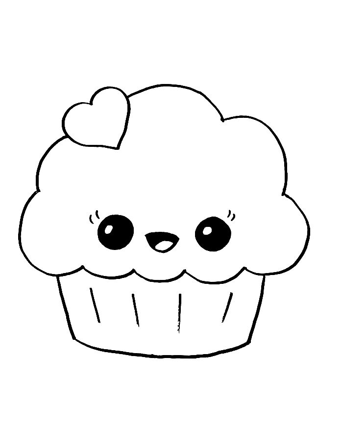 Cupcake Easy Drawings