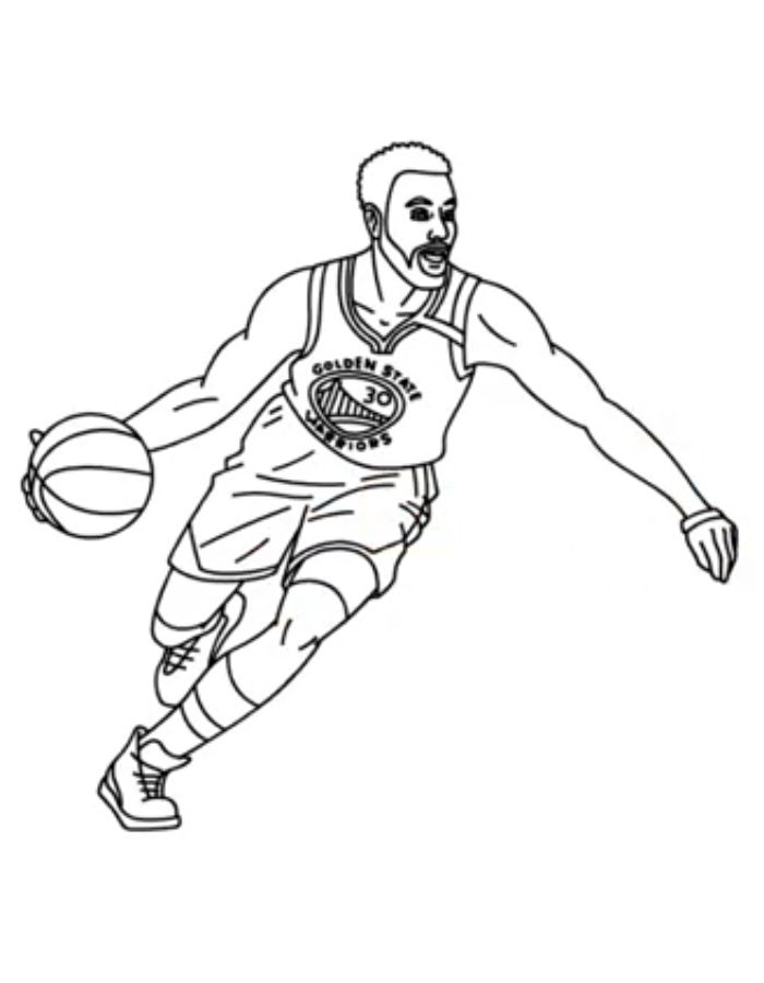 Curry Golden State Warriors Coloring Page