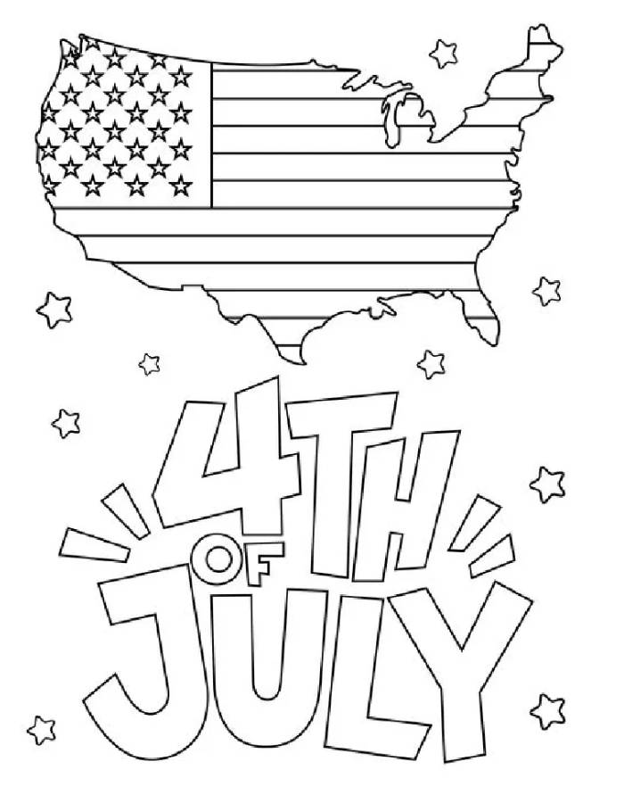 Cute 4th Of July Coloring Page