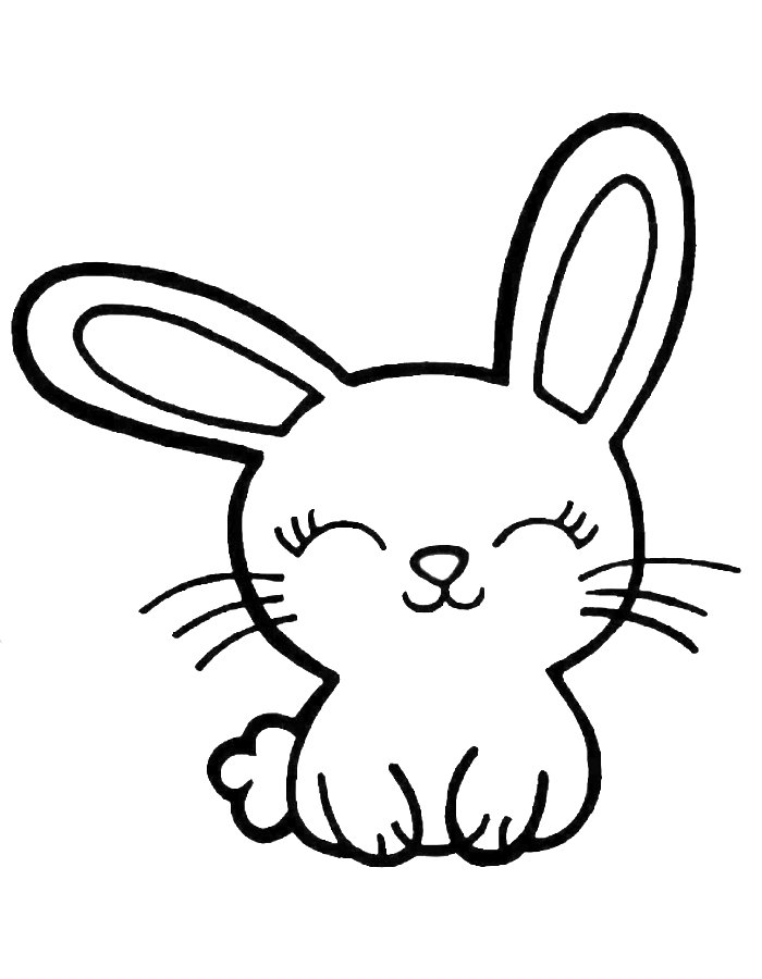 Cute Bunnies Coloring Page