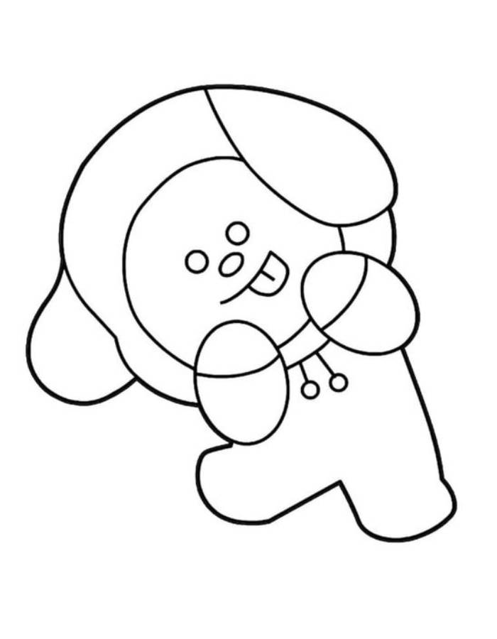 Cute Chimmy Bt21 Coloring Page