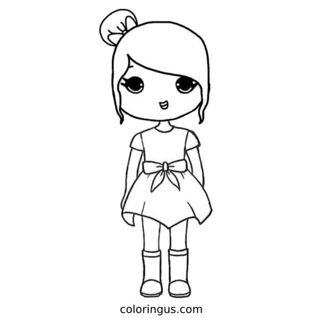 Cute Girl Coloring Page