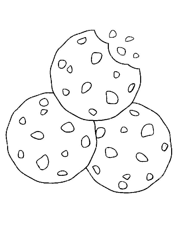 Cute Cookies Illustration Coloring Page