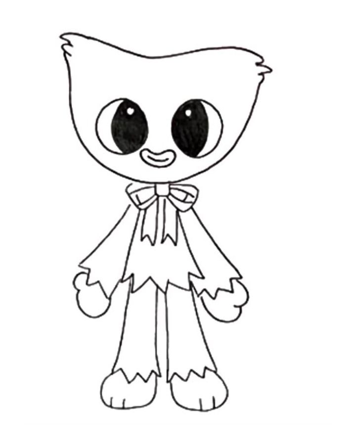 Cute Huggy Wuggy From Poppy Playtime Coloring Page