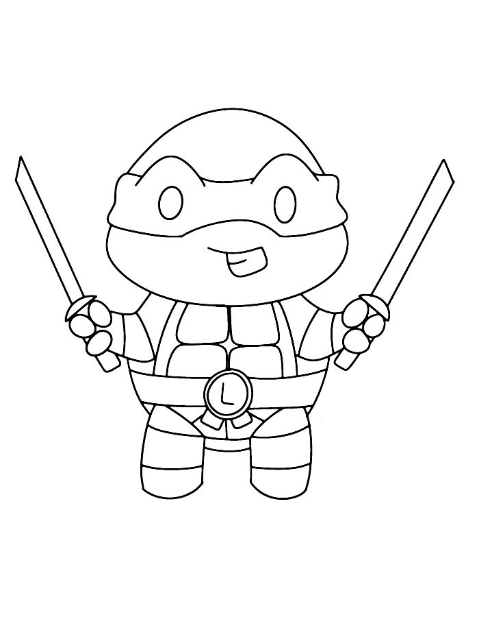 Cute Leonardo Coloring Page