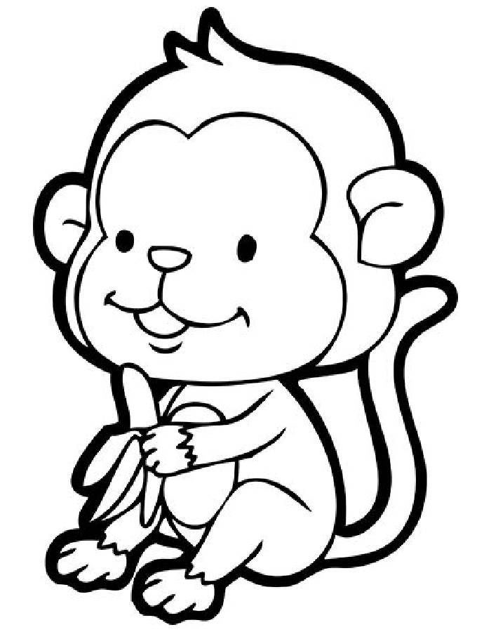 Monkey Free Printable Coloring Pages