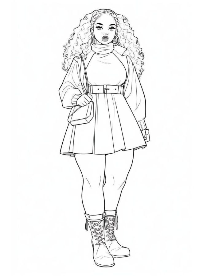 Cute Person Coloring Page