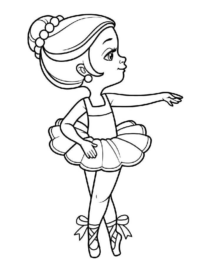 Cute Princess Ballerina Cute Princess Ballerina Coloring Page