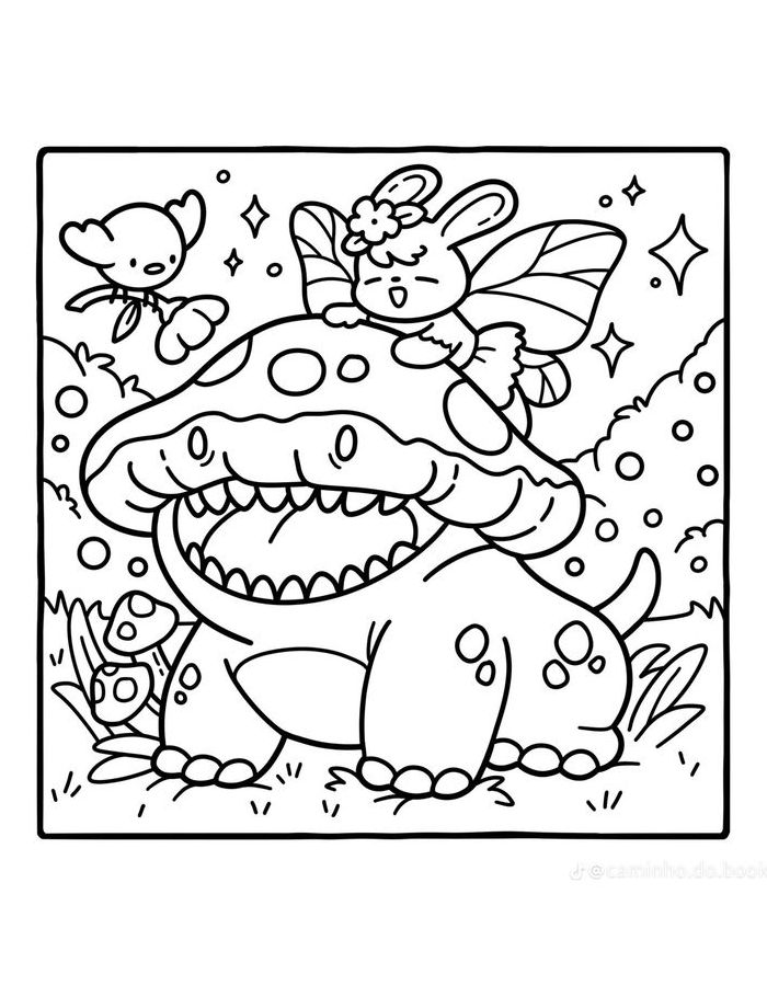 Cute Spooky Coloring Page