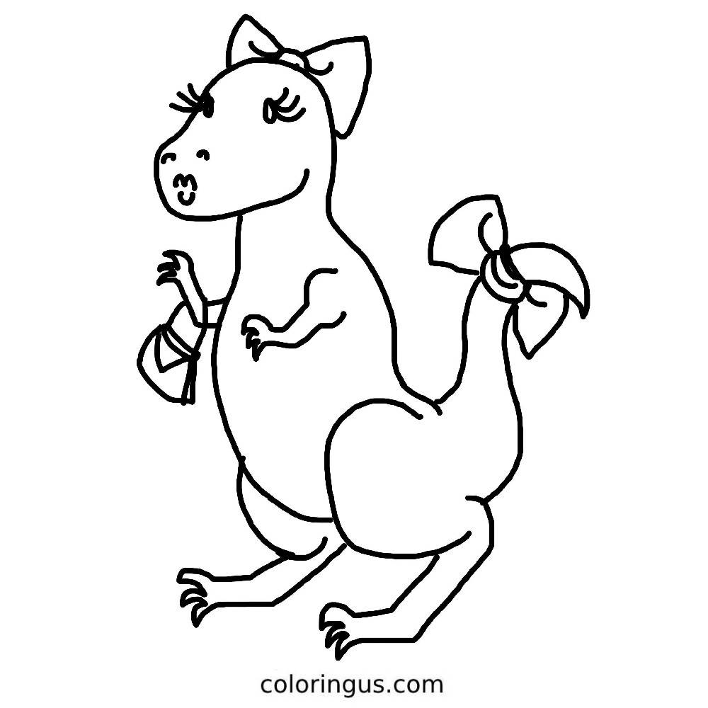 cute t rex coloring page