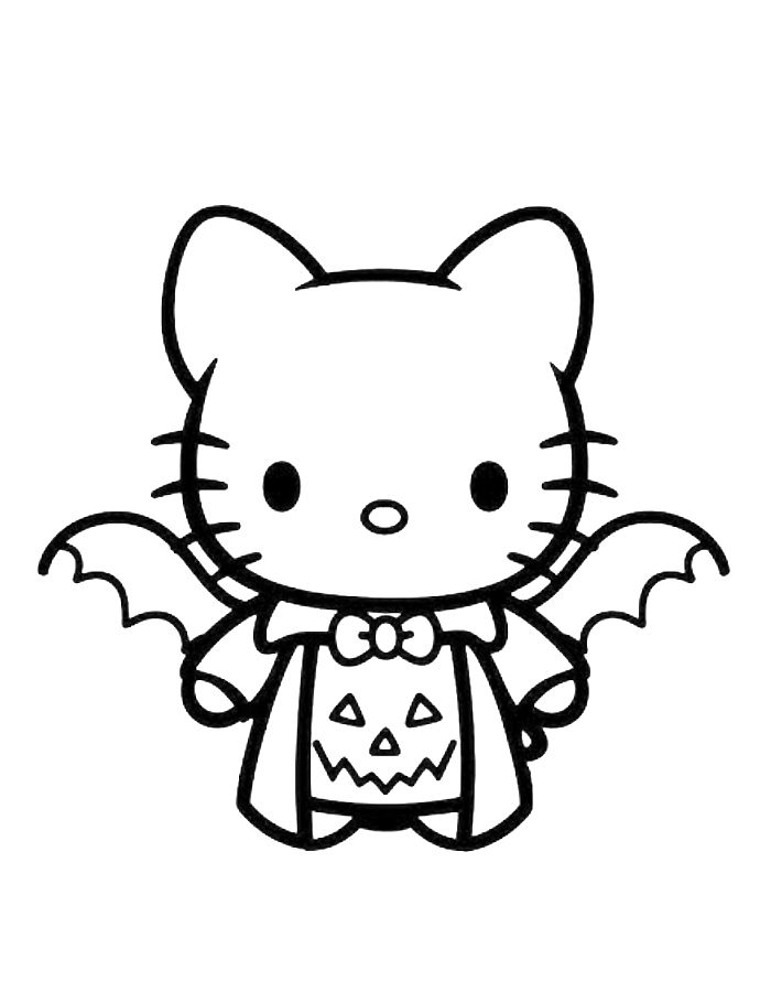 Cute Vampire Halloween Coloring Page