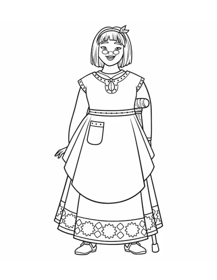 Dahlia, Asha's Best Friend Coloring Page