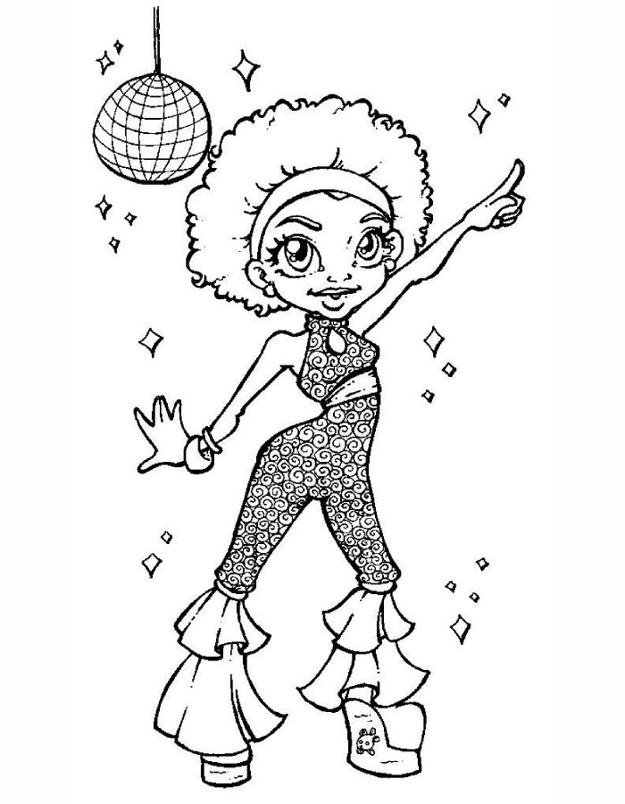 Dance Outline Coloring Page