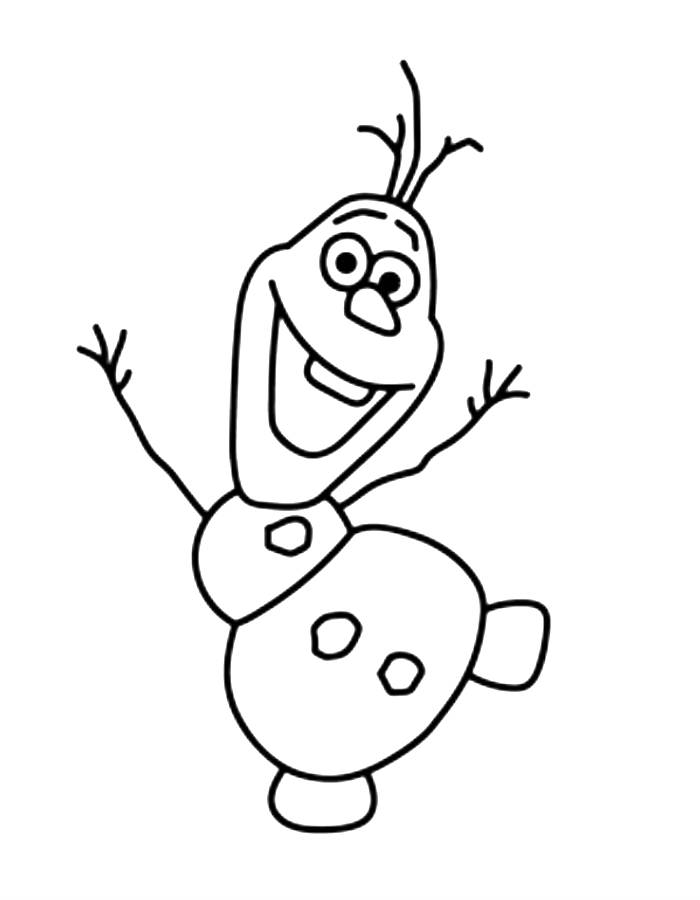 Dancing Olaf Coloring Page