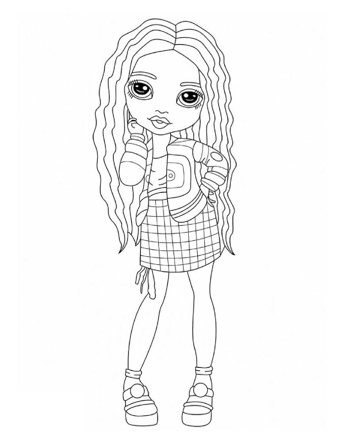 Daphne Minton Rainbow High Coloring Page