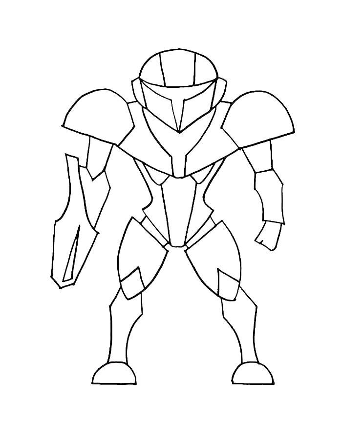 Dark Samus Coloring Page