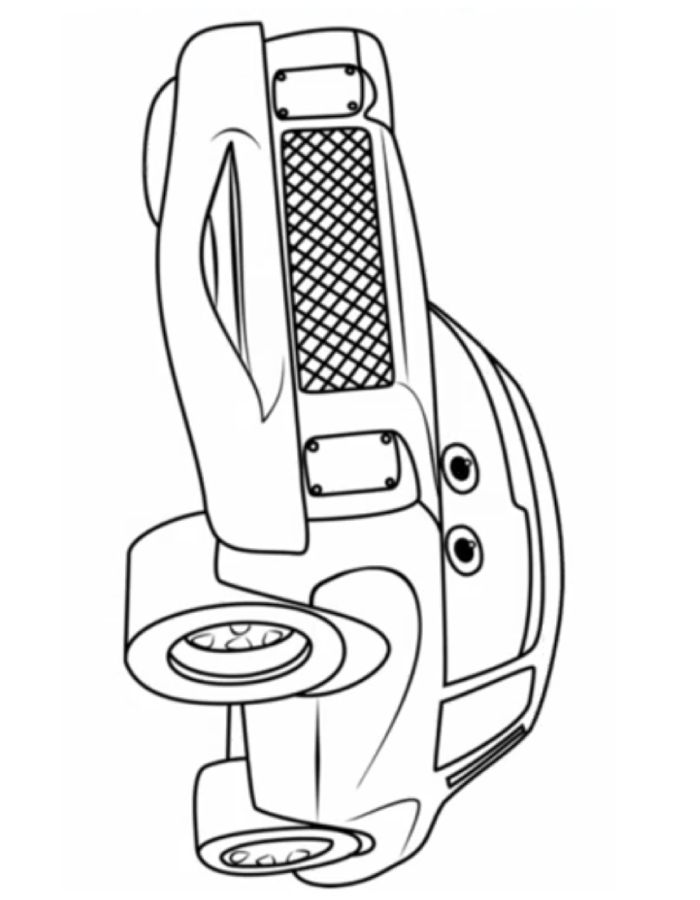 Cars The Movie Coloring Pages Free - Darrell Cartrip 