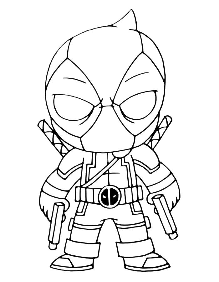 Deadpool 3 Drawing Coloring Page