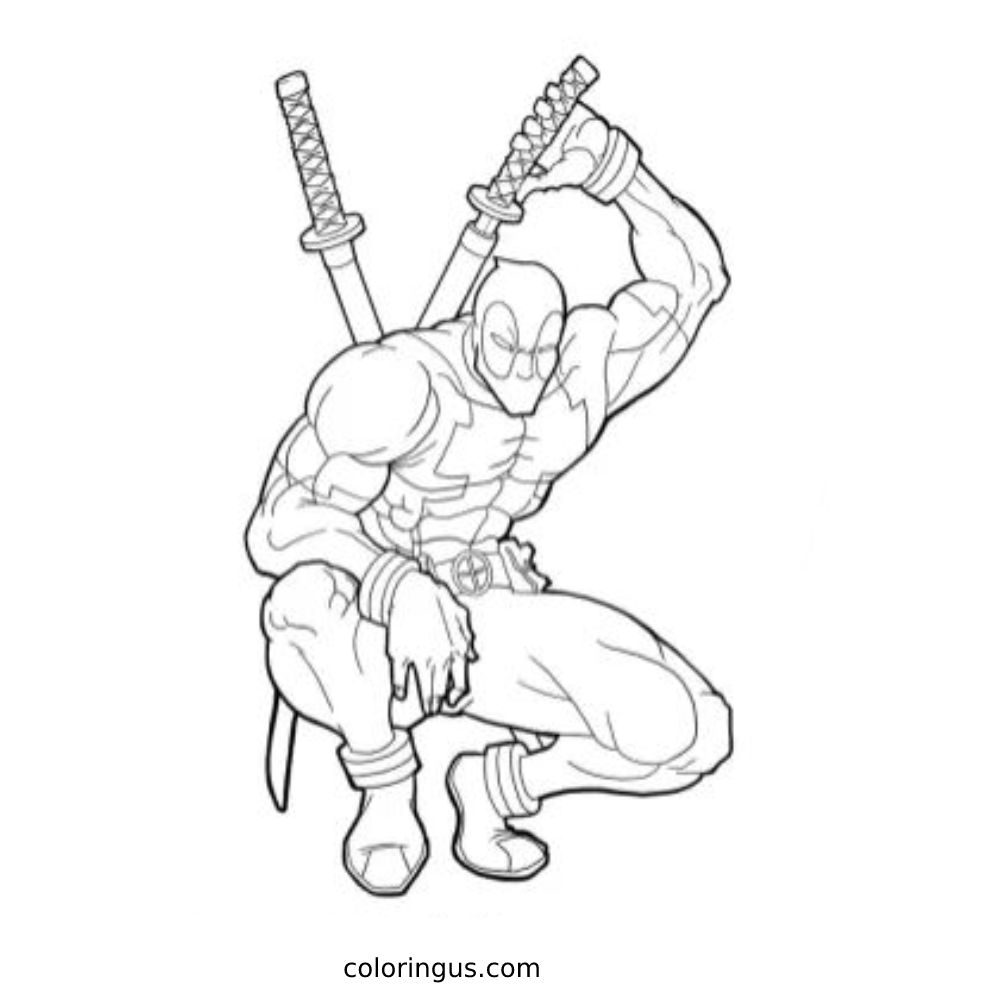 Deadpool coloring page