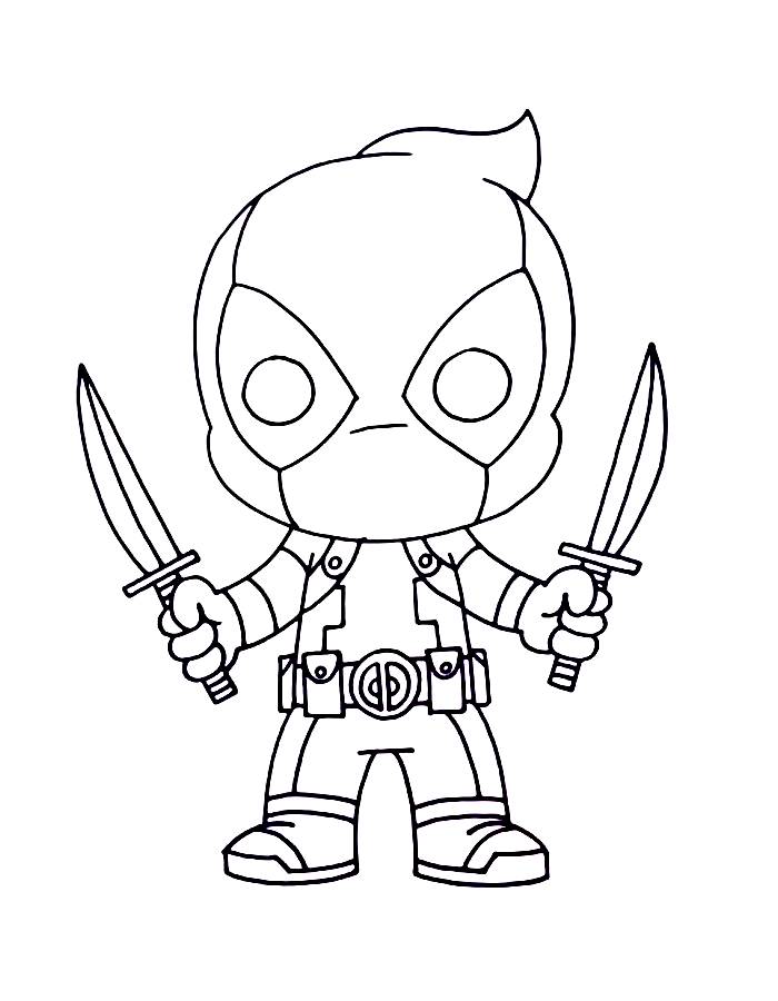 Deadpool Marvel Comics Coloring Page