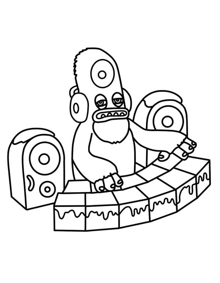 Deedge Singing Monster Coloring Page