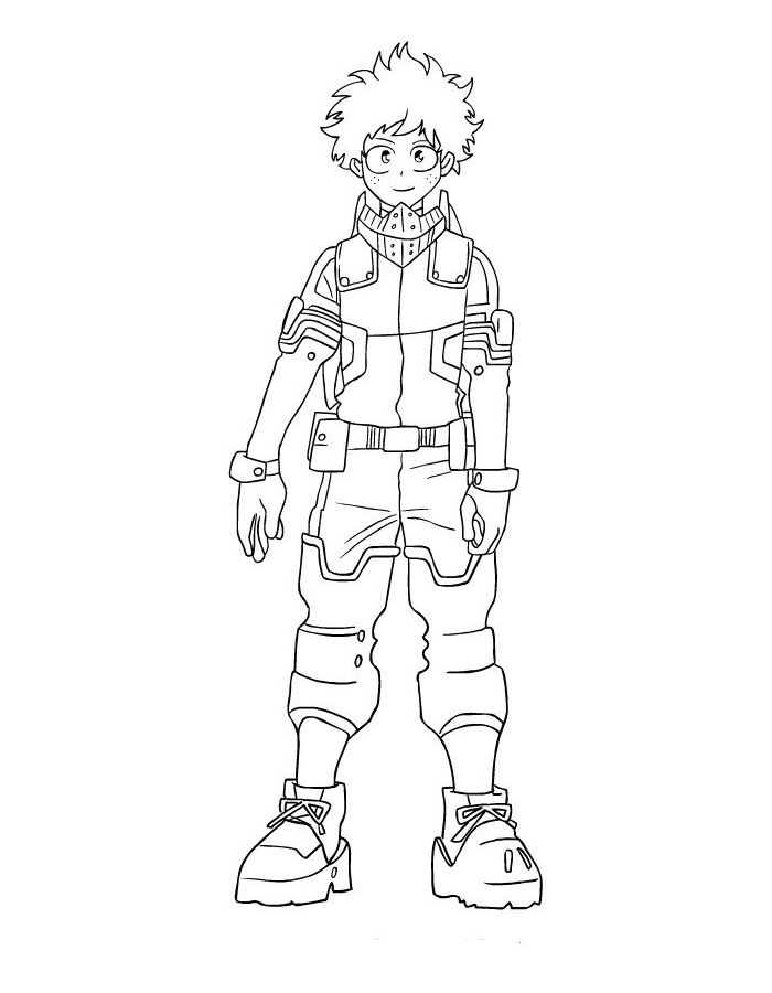 Deku Anime Coloring Page