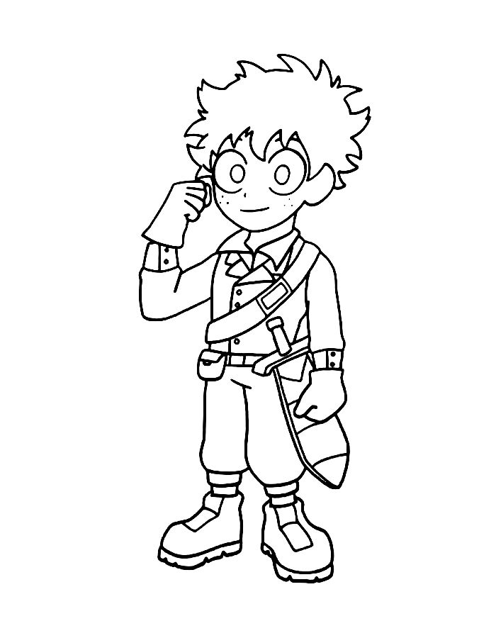 Deku  coloring page