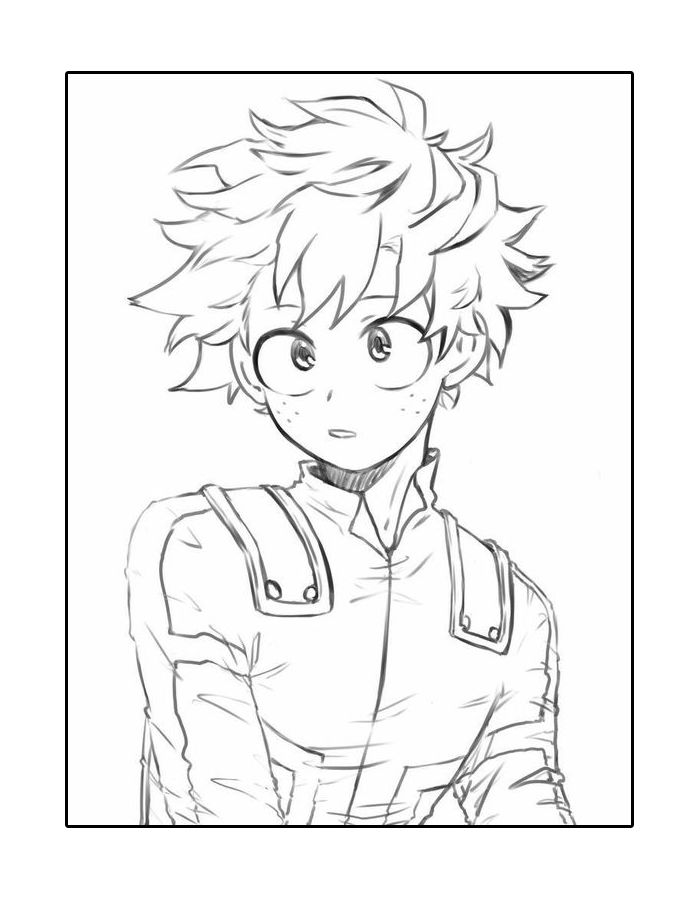 Deku Frame Coloring Page