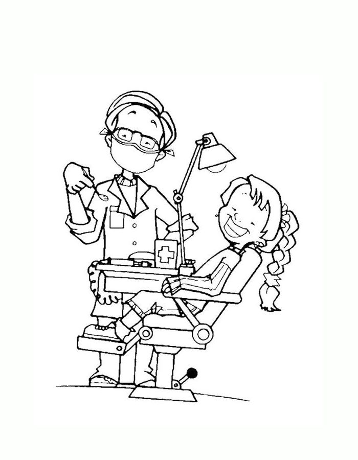 Dental Practitioner Coloring Page