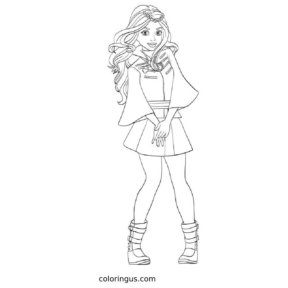 Descendants 3 Coloring Page