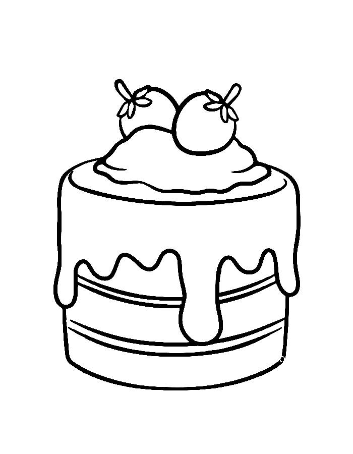 Dessert Kawaii Food Outline